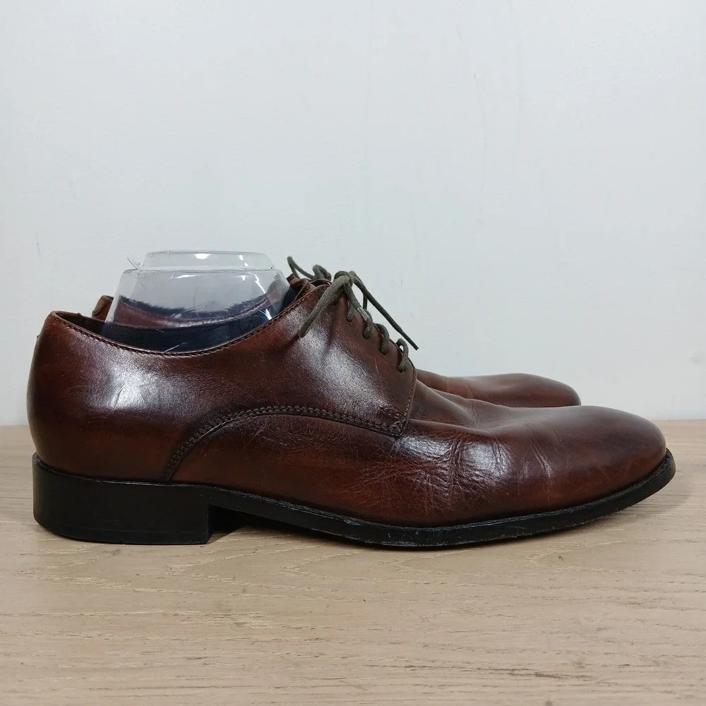 Cole Haan Oxfords Men 10 Brown Leather Lace Up Dress Office Business Classic